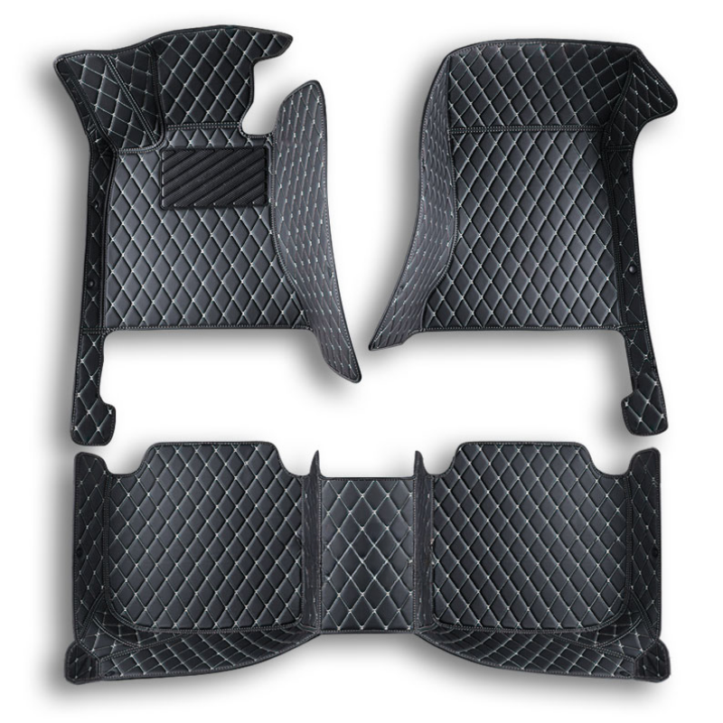 Black & White Luxury Diamond Car Floor Mats