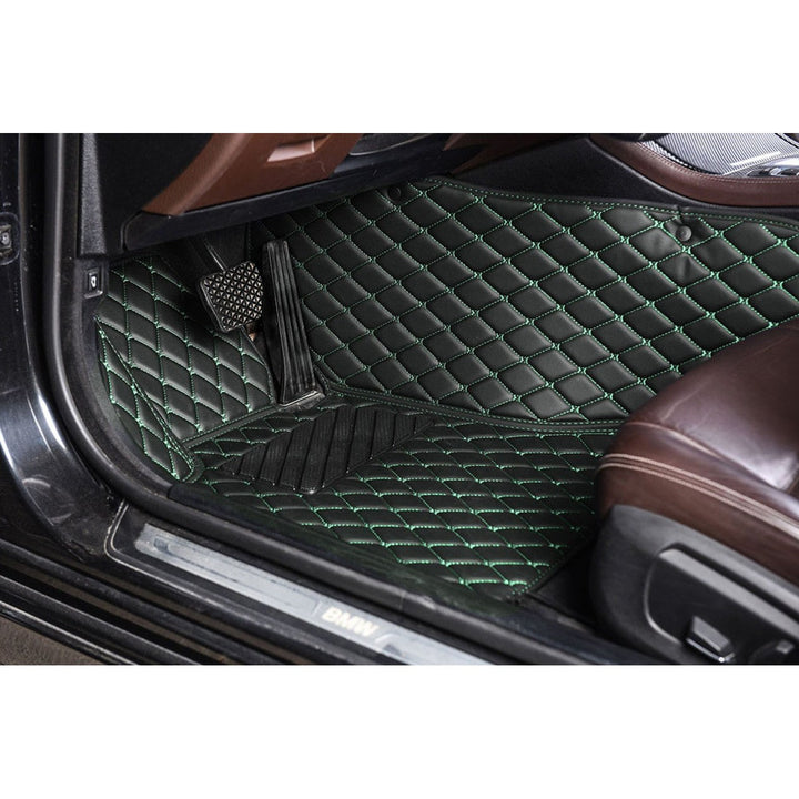 Black & Green Luxury Diamond Car Floor Mats