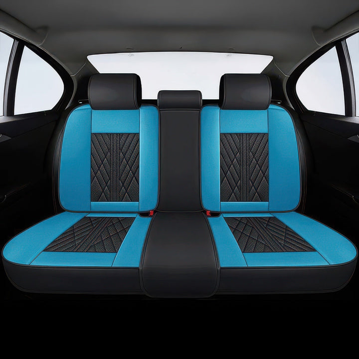 Black & Light Blue Seat Covers