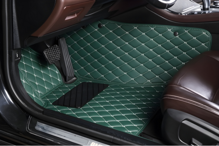 Green Luxury Diamond Car Floor Mats